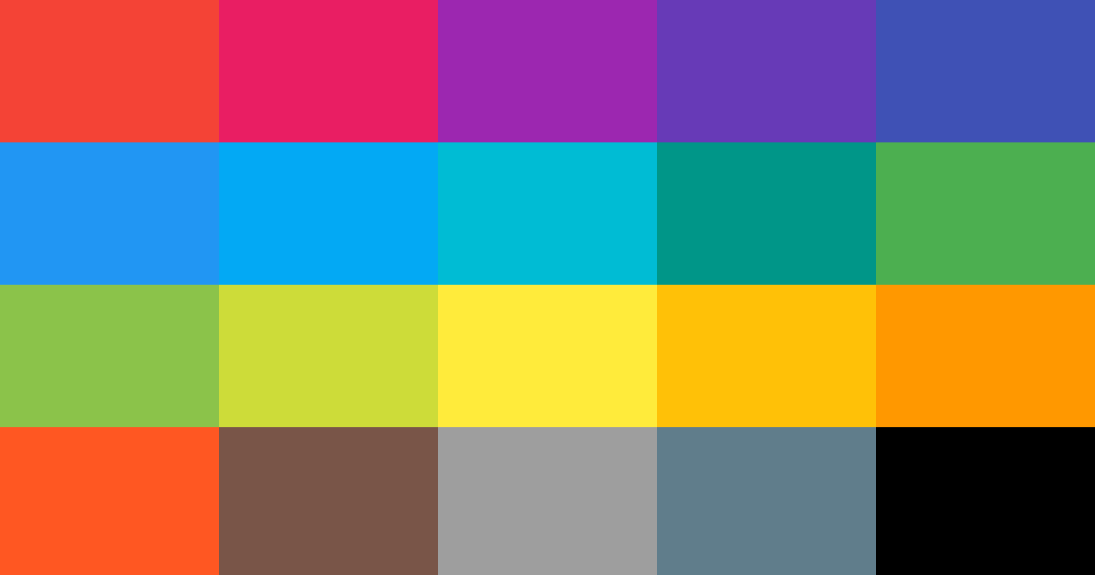 available colors